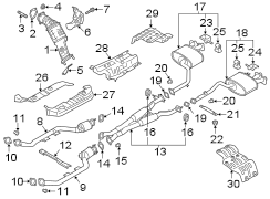 Heat. Shield. Protector. (Right, Front). Exhaust Heat Shield.