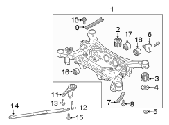 Suspension Crossmember Stop (Front, Rear, Lower)