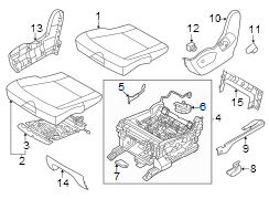 Pad Assembly - Seat C. Seat cushion Pad. (Rear)