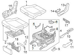 Pad Assembly - Seat C. Seat cushion Pad. (Rear)