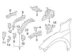 FENDER. STRUCTURAL COMPONENTS & RAILS.