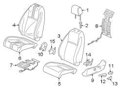 SEATS & TRACKS. FRONT SEAT COMPONENTS.