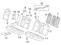 SEATS & TRACKS. REAR SEAT COMPONENTS.