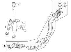 Console. Transmission shift lever.