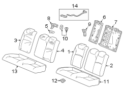 Seat Back Cushion Cover (Left, Rear)