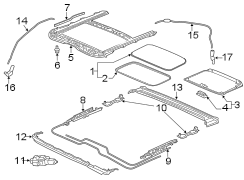 Sunroof Drain Hose Drain Valve (Front)