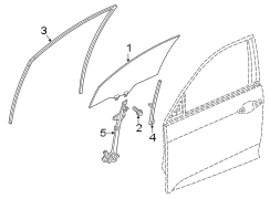 Window Regulator Guide (Right, Front, Rear, Lower)