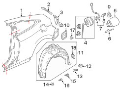 Quarter Panel Splash Shield (Right, Rear)