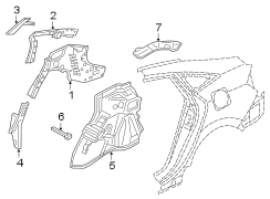 Quarter Panel Reinforcement (Right, Rear, Upper)