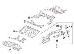 Floor Pan Crossmember (Front, Rear, Lower)