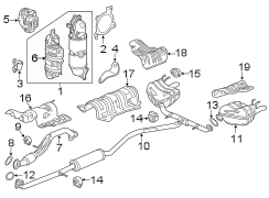 EXHAUST SYSTEM. EXHAUST COMPONENTS.