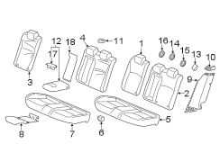 Seat Back Cushion Cover (Right, Rear)