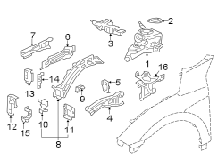 FENDER. STRUCTURAL COMPONENTS & RAILS.