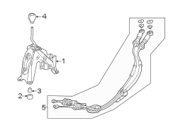 CONSOLE. TRANSMISSION SHIFT LEVER.