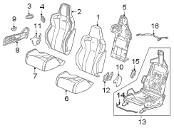 Power Seat Wiring Harness (Right, Front)