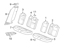 Seat Back Cushion (Left, Rear)