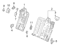 SEATS & TRACKS. REAR SEAT COMPONENTS.