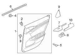 Door Interior Trim Panel (Right, Rear)