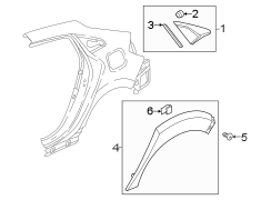 QUARTER PANEL. EXTERIOR TRIM.