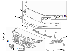Grille Molding (Left, Front, Upper, Lower)