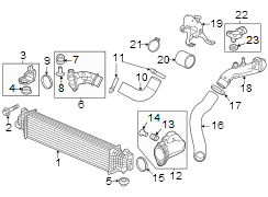 Pipe. Seal. Gasket. Intercooler. A component which.