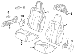 Seat Cushion Pad (Right, Front)