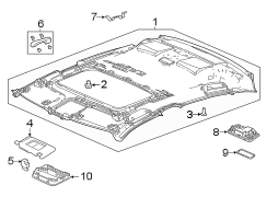 Interior Grab Bar Bracket (Right, Rear, Upper)