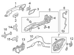 Door Latch Cable (Rear)