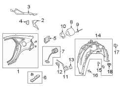 Fuel Filler Door Lock Actuator Clip