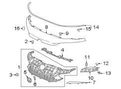 Grille Molding (Right, Front, Upper, Lower)