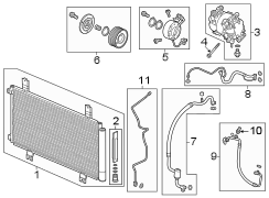 Air conditioner & heater. Compressor & lines. Condenser.