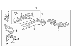 Frame Side Member (Left, Front, Lower)