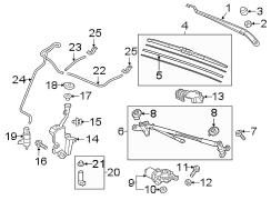 WINDSHIELD. WIPER & WASHER COMPONENTS.