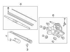 LIFT GATE. WIPER & WASHER COMPONENTS.