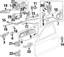 Door Lock Operating Rod (Left, Rear)