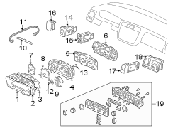 INSTRUMENT PANEL. CLUSTER & SWITCHES.