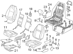 SEATS & TRACKS. PASSENGER SEAT COMPONENTS.