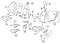 SEATS & TRACKS. DRIVER SEAT COMPONENTS.