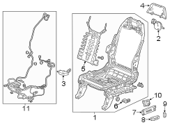 SEATS & TRACKS. DRIVER SEAT COMPONENTS.