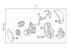 Door Mirror Wiring Harness (Left)