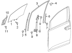 Window Regulator Guide (Right, Front, Lower)