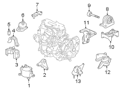 ENGINE / TRANSAXLE. ENGINE & TRANS MOUNTING.