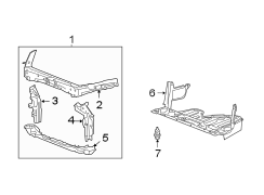 RADIATOR SUPPORT. SPLASH SHIELDS.