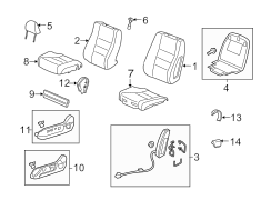 SEATS & TRACKS. FRONT SEAT COMPONENTS.