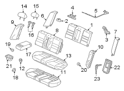 SEATS & TRACKS. REAR SEAT COMPONENTS.