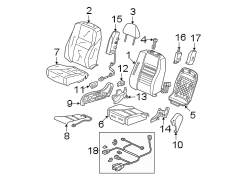 SEATS & TRACKS. FRONT SEAT COMPONENTS.