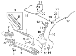 Windshield Washer Hose (Front)