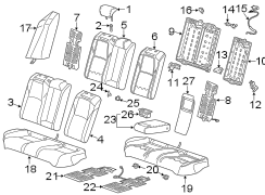 Seat Back Cushion Cover (Right, Rear)