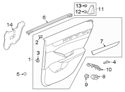 Door Water Deflector (Right, Rear, Lower)