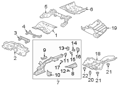 Floor Pan Splash Shield (Left, Rear)